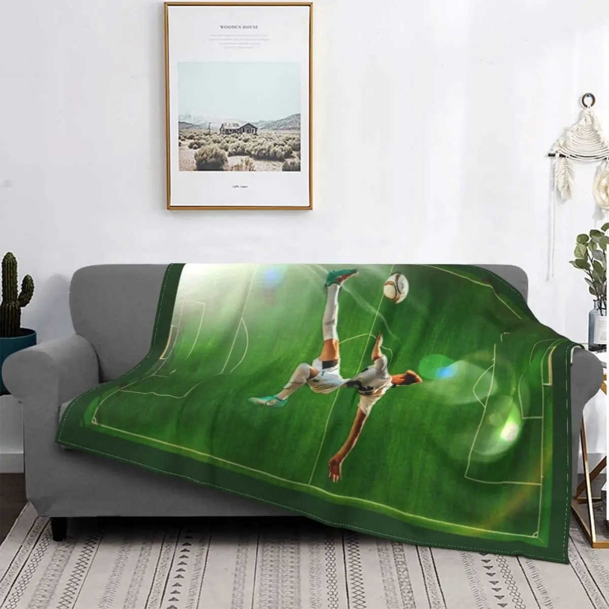 

Soccer Blanket Football 2022 Sport Plush Thick UltraSoft Flannel Fleece Throw Blanket For Bedding Bedspread Quilt Couch Gift