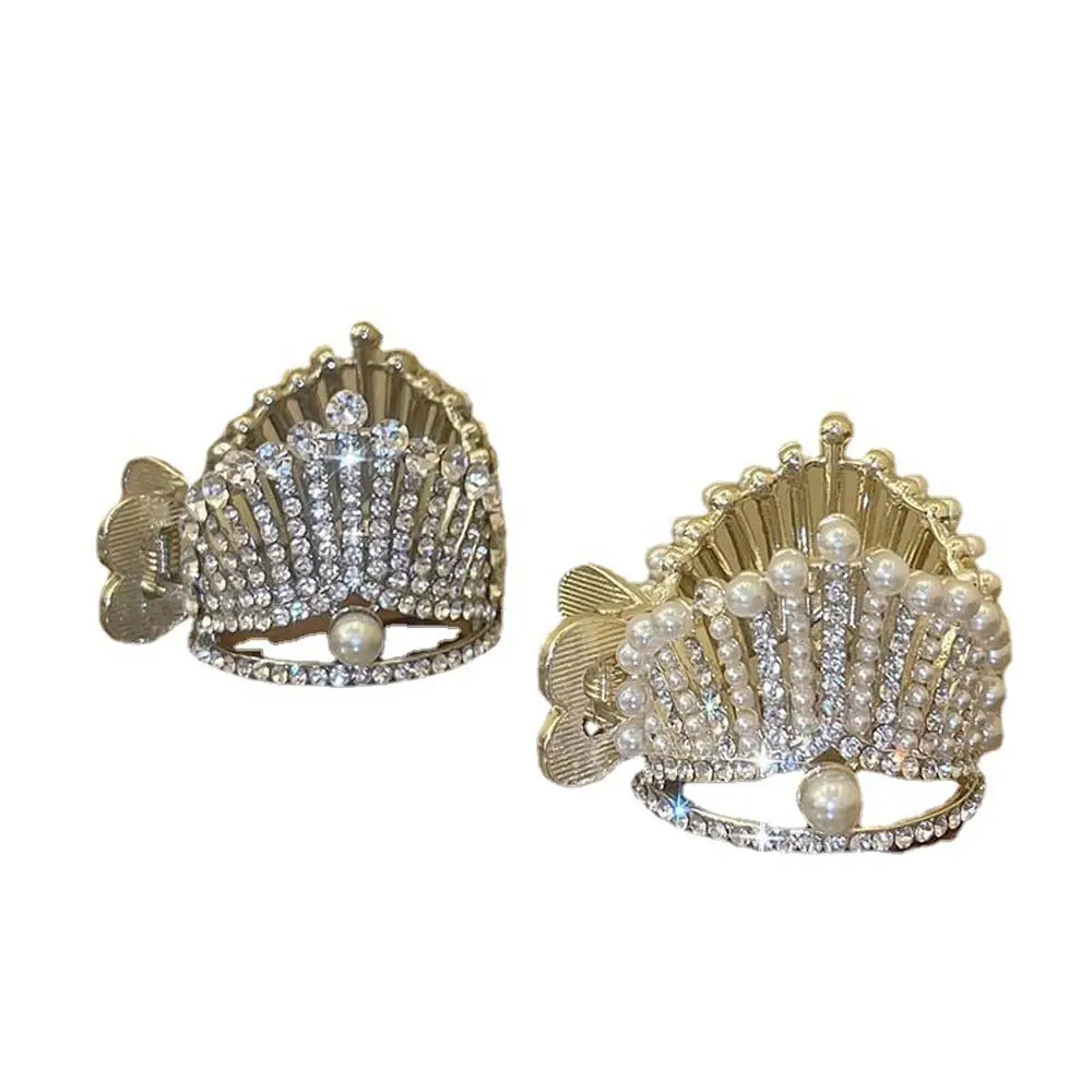 

1PC Pearl Sweet Women Hair Claw Korean Style Hair Clip Crown Headdress Jewelry Gift For Girl Hair Accessories