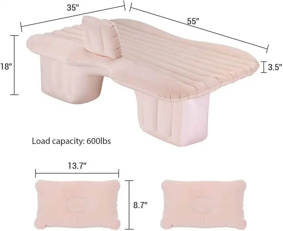 

Free shipping Bed Air Mattress with Motor , Two Pillows, Natural Beige, 55 Colchon inflable camping Air mattress Camp sleep pad