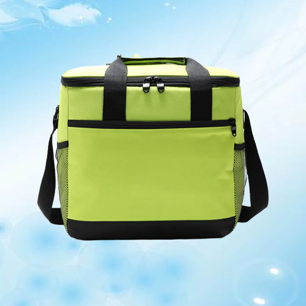 

Insulated Cooler Bag Big Capacity Delivery Bag Reusable Grocery Bag Collapsible Picnic Basket with Zipper for Outdoors Summer