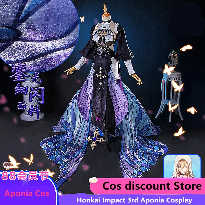 

Aponia Cosplay Costume Game Honkai Impact 3rd Anime Women Fashion Dress Role-playing Clothing for Girls 2022 Sizes S-XL New