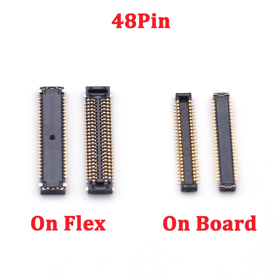 

10Pcs 48Pin LCD Display Screen FPC Connector For Samsung Galaxy A6+ A6 Plus 2018 A605 A605F A605FN A605D/F A6 2018 A600F A600FN