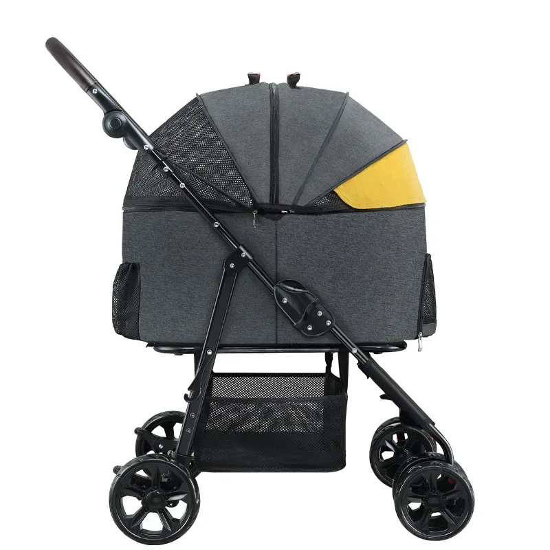 Коляска для домашних животных легкая складная разделенная транспортная средних