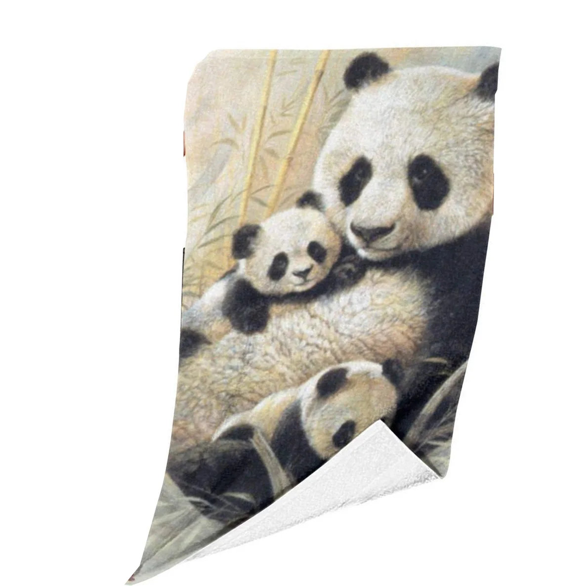 Быстросохнущее полотенце из микрофибры семейство панд для путешествий бассейна