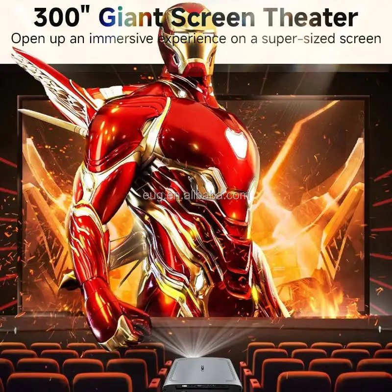 EUG Full HD Max WUXGA 1920X1200 4K видео 13000 люмен светодиодные проекторы с синим зубом Система