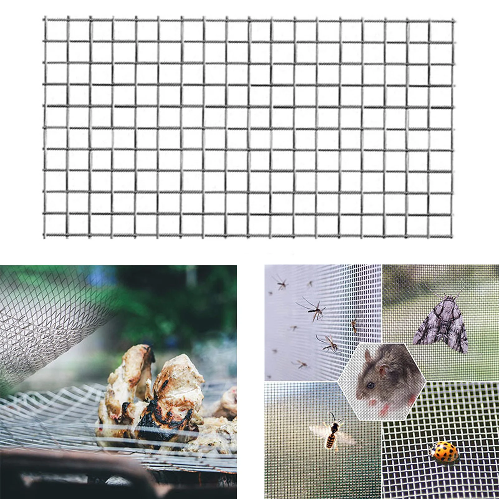 

Metal Mesh Sheet Woven Wire Stainless Steel Mouse Mesh Vent Screen Multifunctional Metal Mesh Sheet Vent Screen For Home Kitchen