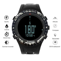 sunroad 2022 new men sport watch waterproof digital watch altimeter compass barometer steps calorie wrist watches clock relogio