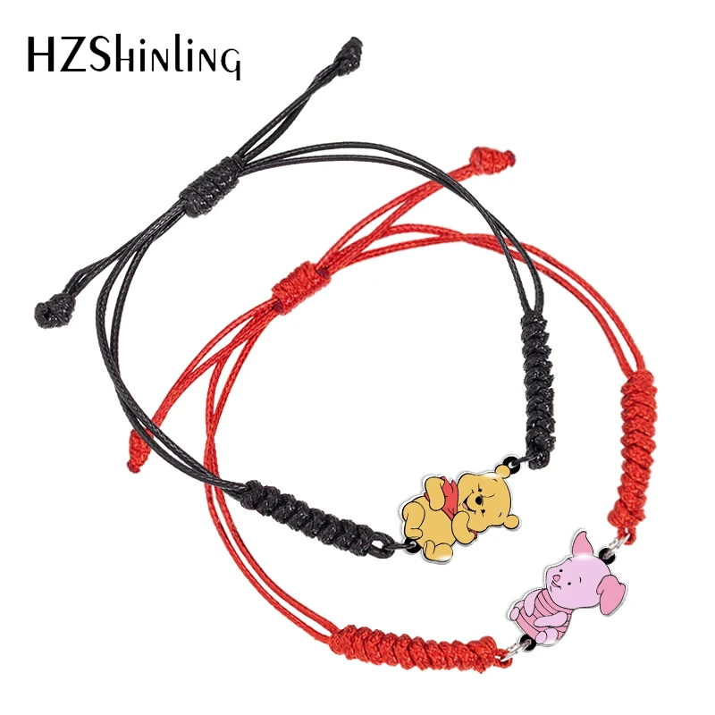 

Регулируемые веревочные браслеты с изображением животных, Винни-Пуха