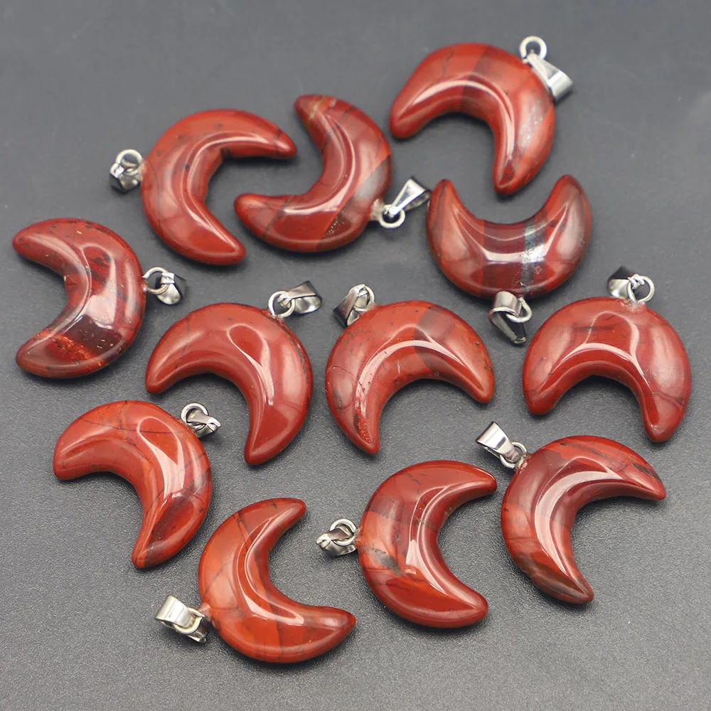 12 шт., подвески из натурального камня в виде полумесяца