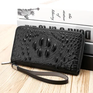 Wallet Men Crocodile Pattern Clutch Bag High Capacity Zipper card
holder Male Long Wallets Phone Bag wallet carteira masculina 7.66 USD