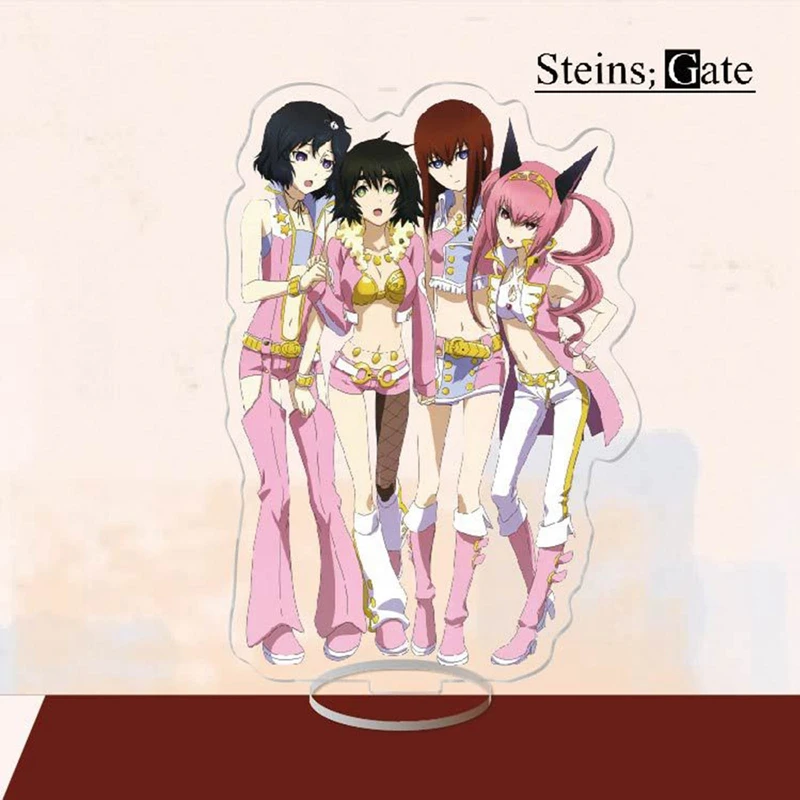 

16cm Steins Gate Rintarou Kurisu Mayuri Itaru Moeka Ruka Nyannyan acrylic stand figure model plate holder topper anime game