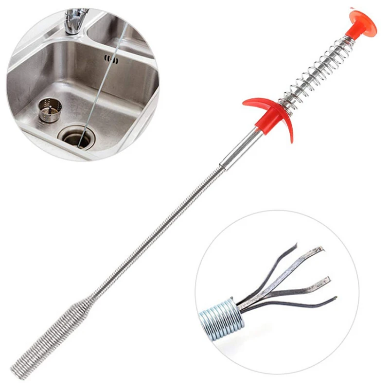 

Hot Sale Kitchen Cleaning Tools Sewer Brush Home Bendable Sink Tub Bathroom Dredge Pipe Brush Kitchen Accessories