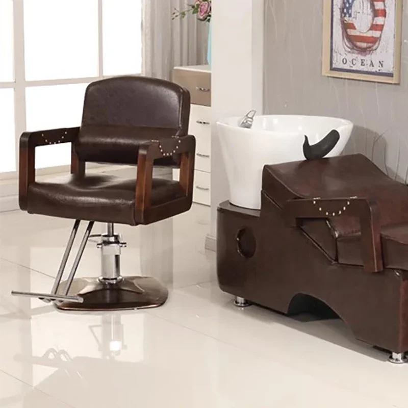 Винтажное кресло для парикмахера в скандинавском стиле одинарный дизайн