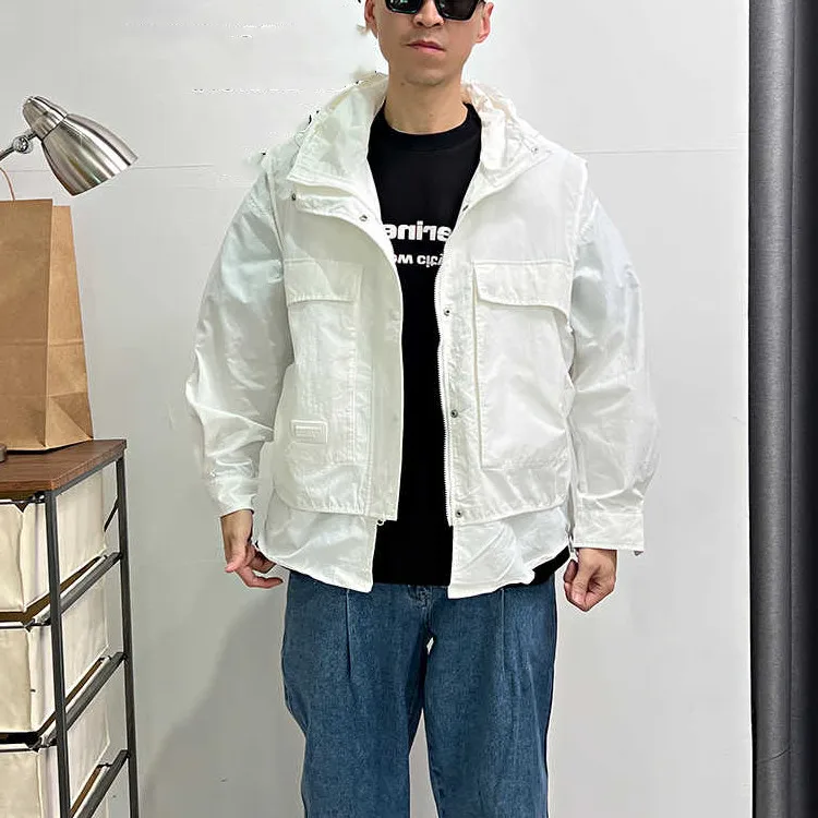 Весенне-осенние искусственные двухсекционные пальто для мужчин популярное