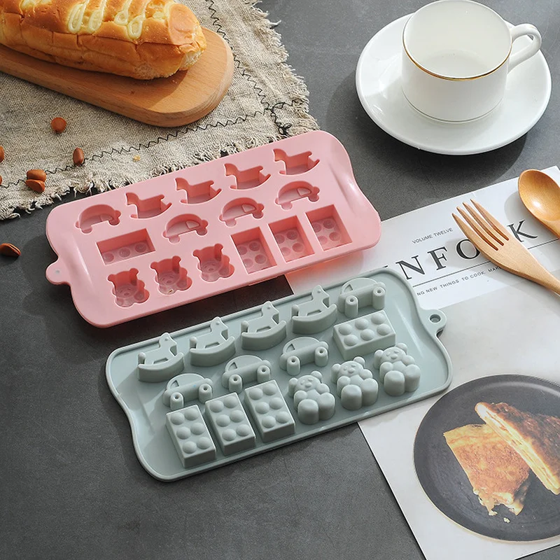 

15 Holes Bear Silicone Mold Chocolate Mold Fondant Patisserie Candy Bar Mould Cake Mode Decoration Kitchen Baking Accessories