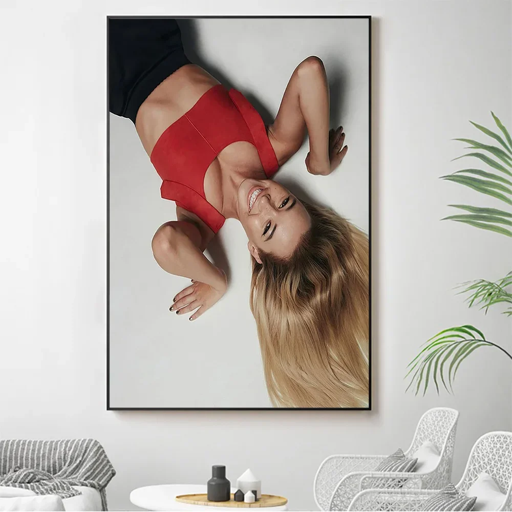 Шелковый тканевый настенный постер Сара Снидер сексуальная модель звезда