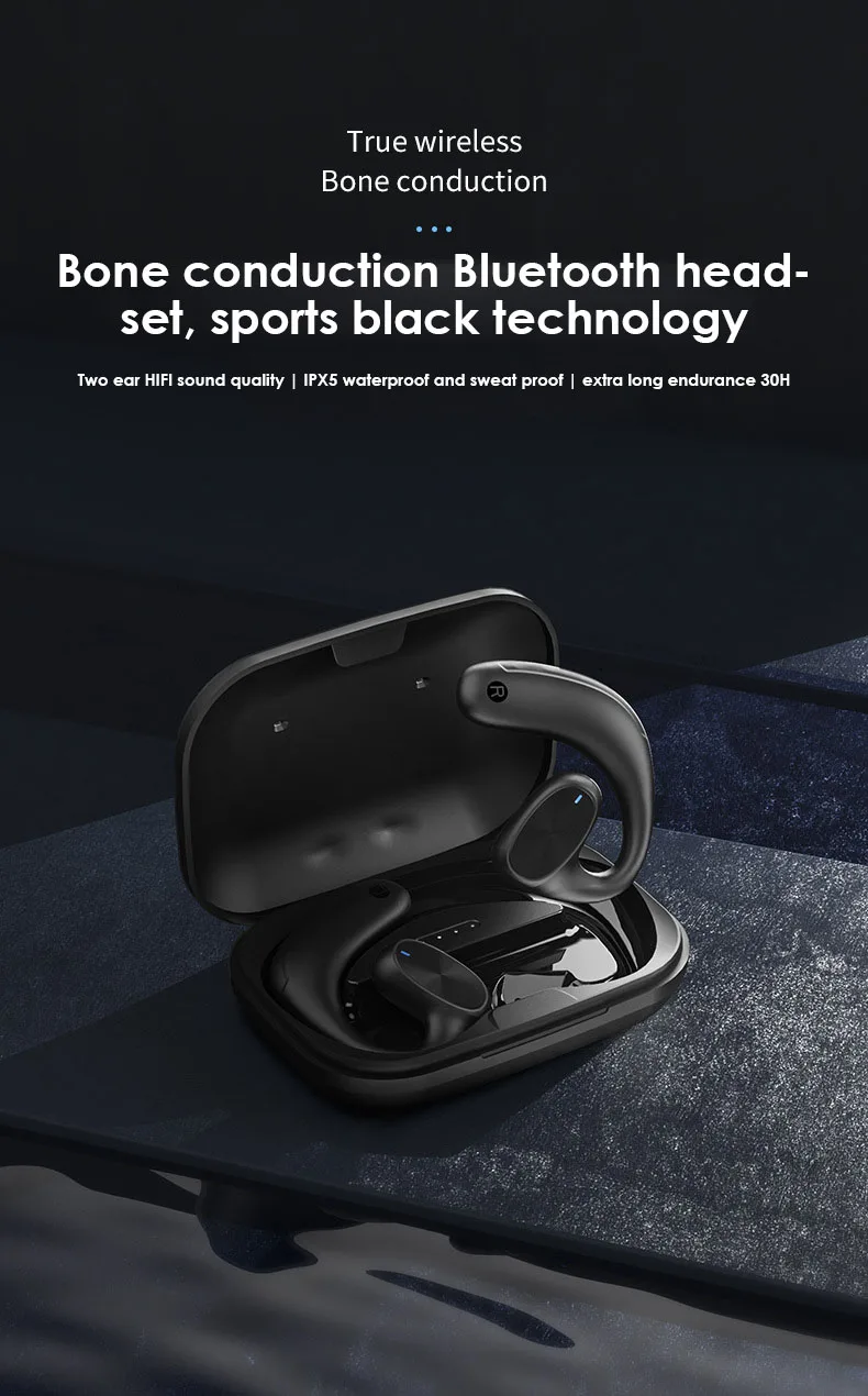 

RYRA New Popular Headset New Binaural With Charging Bin Bone Conduction Concept Sound Conduction Air Conduction Business Stereo