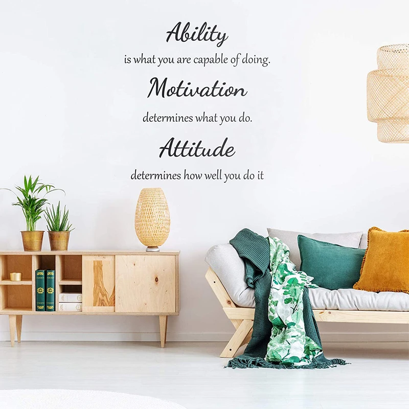 

Inspirational Quotes Vinyl Wall Sticker Ability Motivation Attitude Decal Home Decor Office Art Mural Believe In Yourself