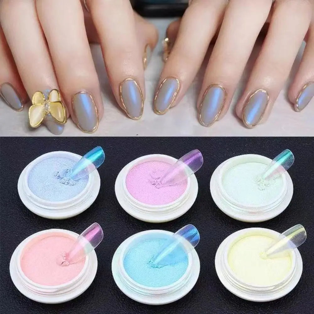 Новая голографическая пудра для ногтей Aurora Mermaid перламутровый гель-лак украшение