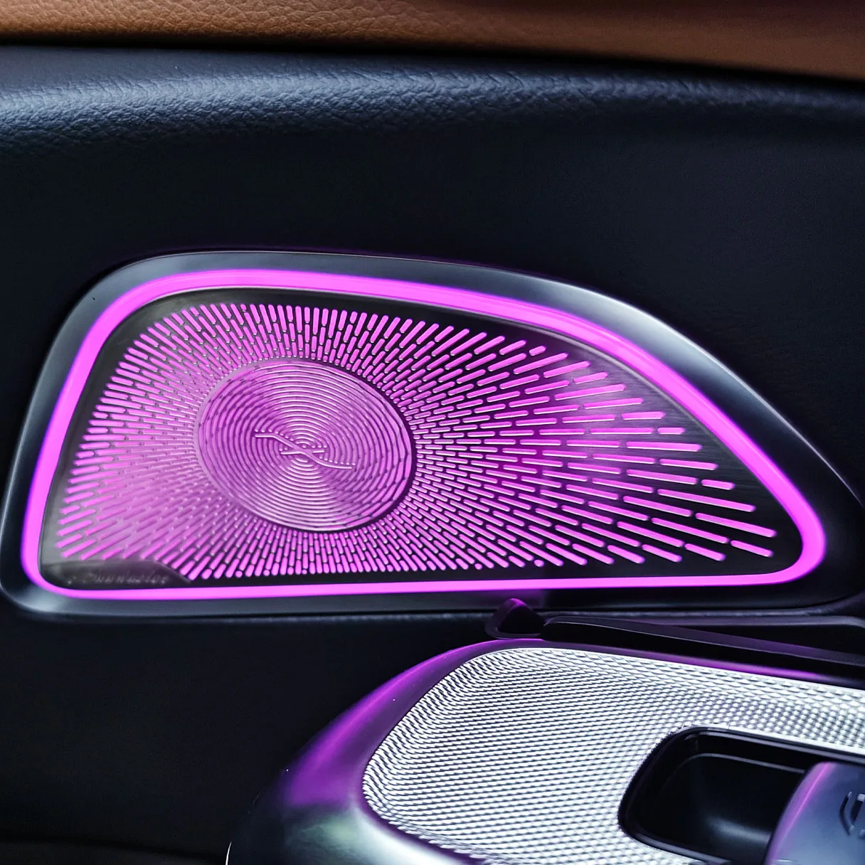 Фото 4D вращающийся твитер для Mercedes Benz E-class W214 RGB светодиодный светящийся автомобильный динамик, звуковой сигнал, ремонт чехлов для динамиков №4