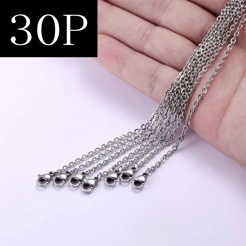 Оптовая продажа Женское Ожерелье-цепочка 30p ожерелье из нержавеющей стали