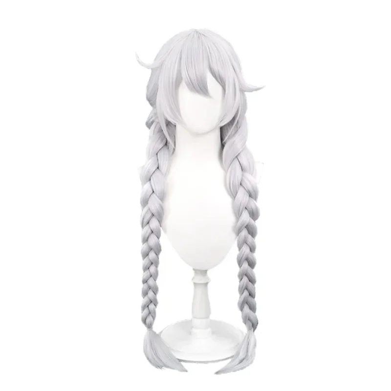 Новинка 2025 года, Honkai Impact 3, Киана Каслана, серебряные длинные косы для косплея, термостойкие синтетические волосы, Хэллоуин, карнавал, вечеринка + Q2Q3 (art.: 3920cd01acc7c) - 3920cd01acc7c