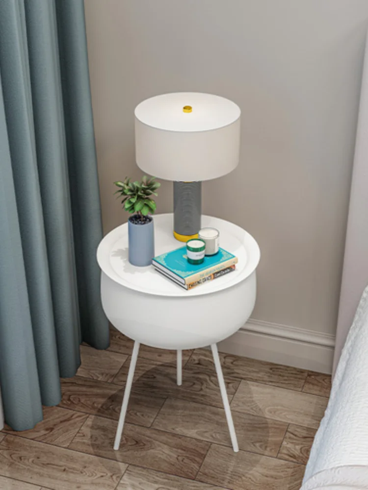 

Mesita de noche de hierro para el hogar, mueble de lujo, estilo nórdico, creativo, minimalista, moderno