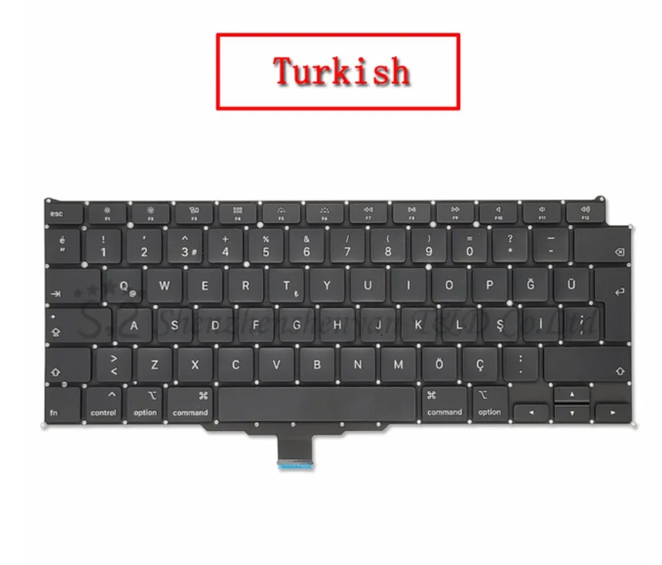 

New A2179 Keyboard EU UK US English French Spanish German Russian Arabic Turkish for MacBook Air Retina 13 "A2179 2020 year