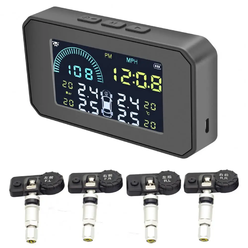 

Система контроля давления в шинах TPMS для внедорожников, удобный Высокоточный ЖК-дисплей IP67