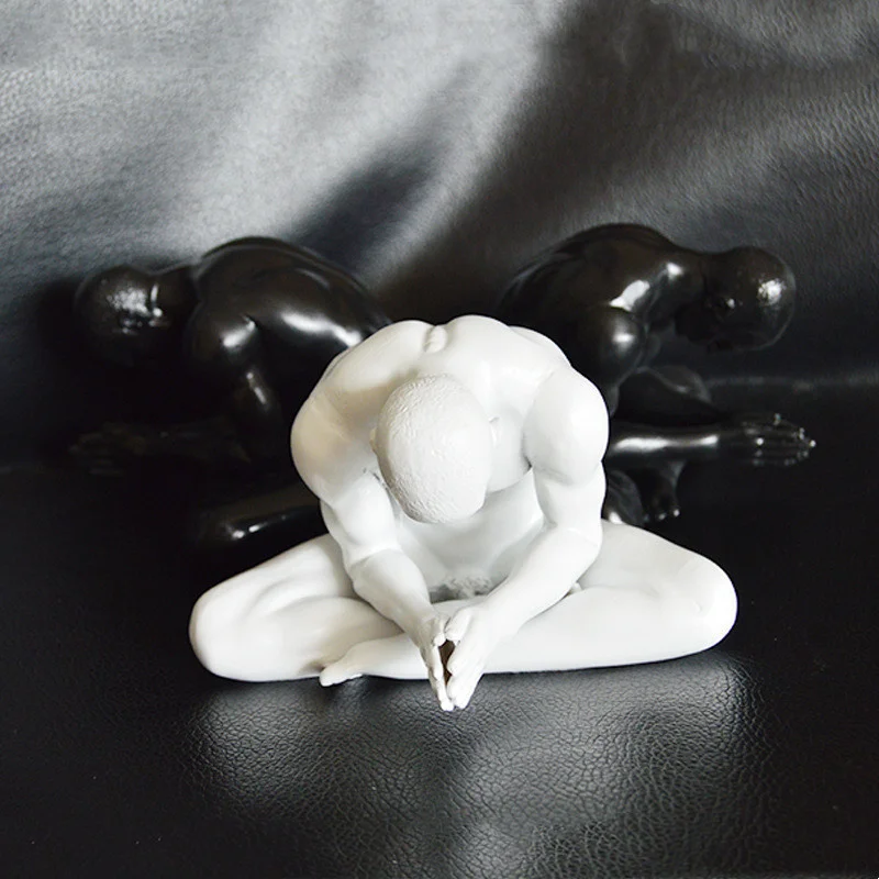 

Resin Nude Man Statues Meditating Worship Resin Crafts Ornament Bedroom Sculpture Figures Home Office Art Decor