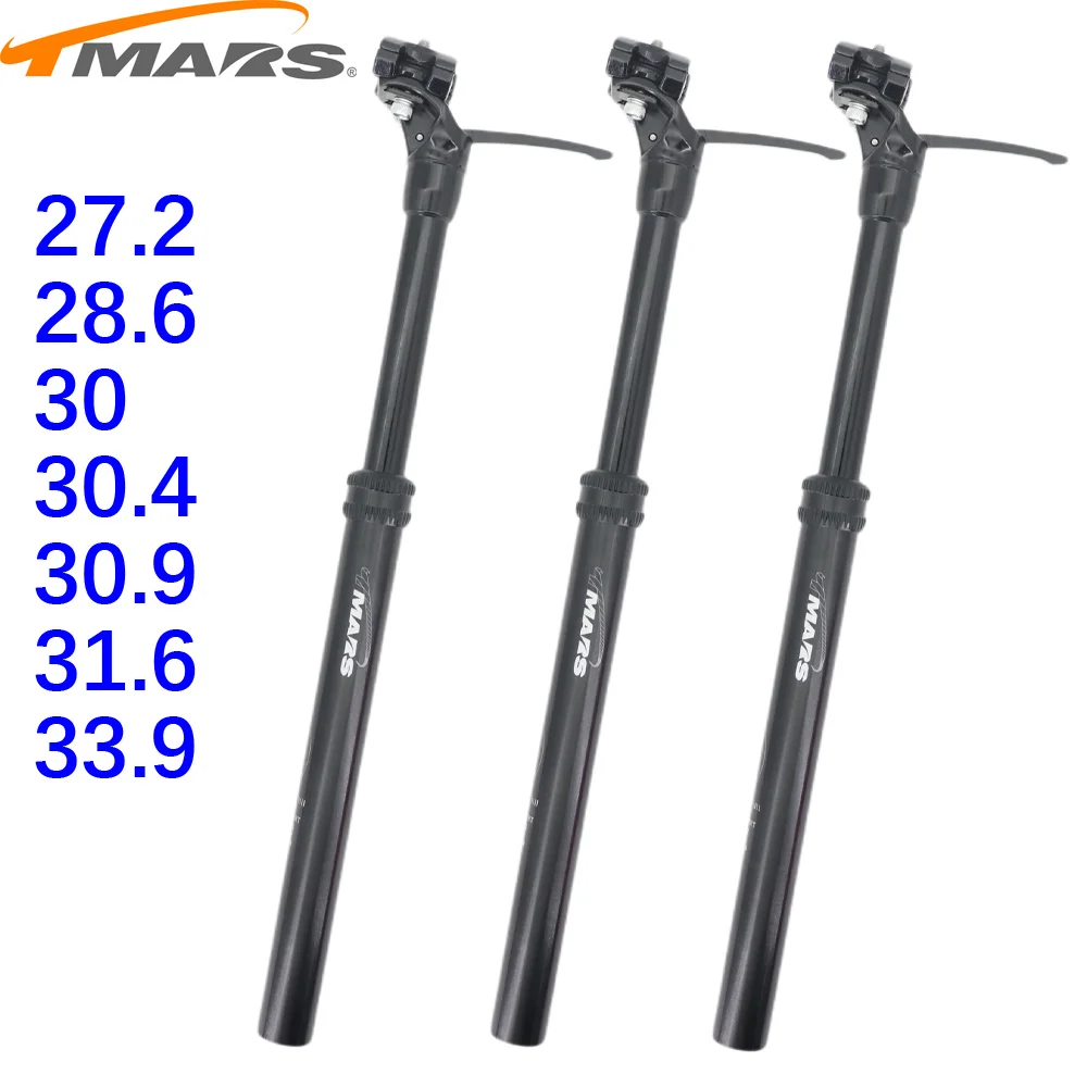 

Tmars Dropper Seatpost Height Adjustable 27.2mm Mechanical Manual Control Lever Seat Post Bike MTB 30.1 30.4 30.9 31.6 110mm