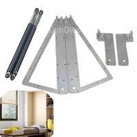 1pcs heavy duty diy murphy wall bed mechanism hydraulic hinge hidden bed hardware kit fold down bed accessories for 0 9 2m gf907