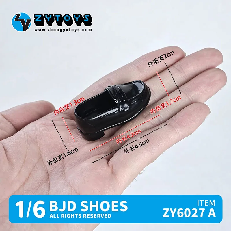 ZYTOYS ZY6027 Обувь для BJD кукол 16 масштаба, черные туфли JK, студенческие туфли, модель из ПВХ, подходят для фигурок BJD 1:6 (art.: 3920d8eed75ba) - 3920d8eed75ba