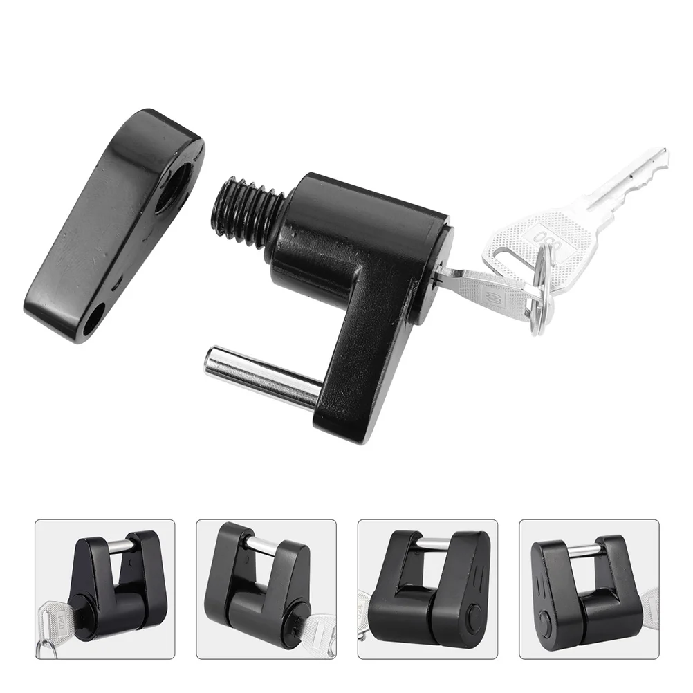 

2 Sets Terminals Black Hooks Hanging 1/4-Inch Pin Diameter Trailer Lock Small Galvanized