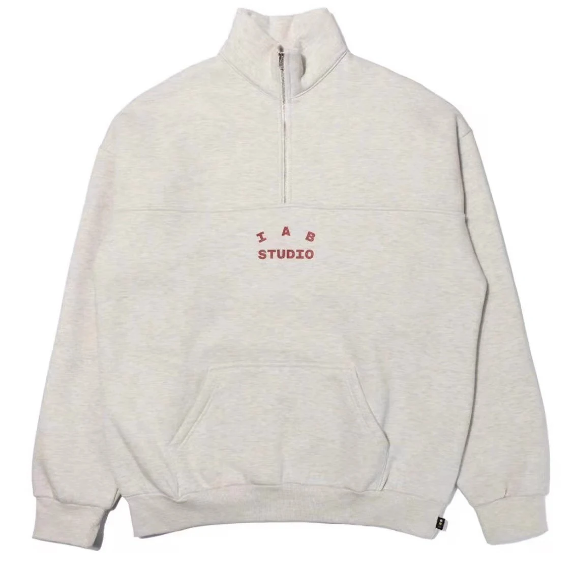 

Свитер IAB Studio на осень и зиму, полумолния, плюшевый воротник-стойка, Мужской и Женский Повседневный пуловер, куртка, уличный пуловер