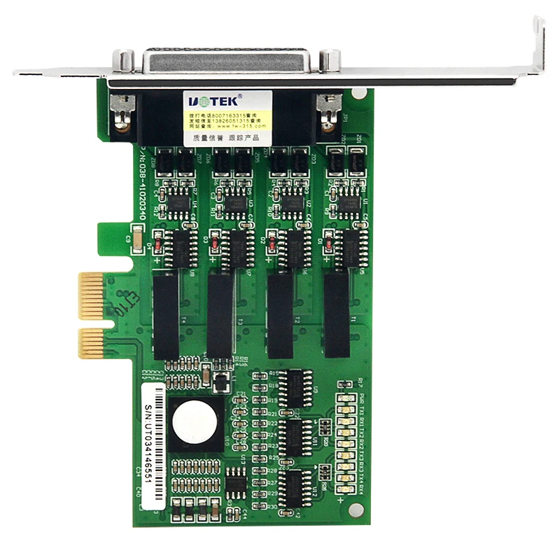UOTEK Industrial PCI-E к фотолампе максимальная серийная карта PCIE RS485 RS422 4-портовый