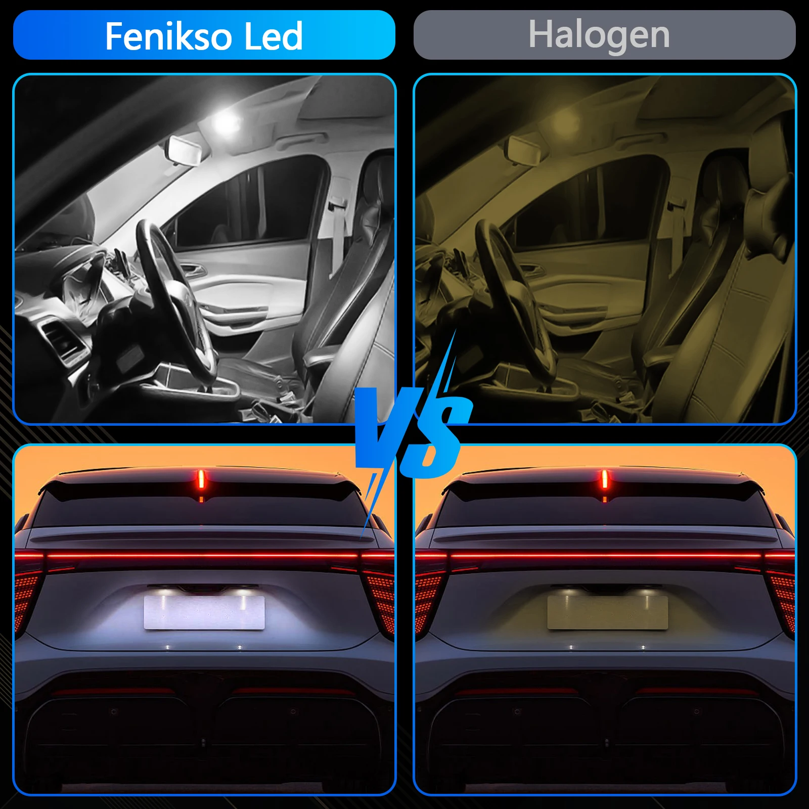 Светодиодные лампы FENIKSO BA9S Автомобильные аксессуары BA9 1895 1891 53 57 6000K белые 10 шт.