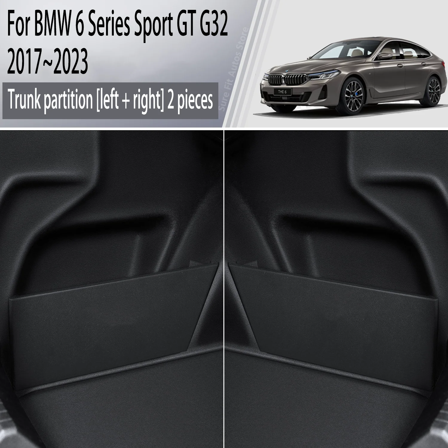 

Для BMW 6 серии Sport GT G32 2017 ~ 2023 2020 перегородка для хранения багажника автомобиля многофункциональный ящик для хранения авто аксессуары для интерьера