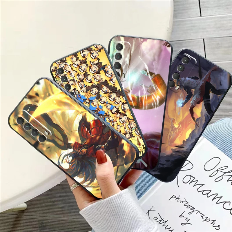 

Japan NARUTO Anime Phone Case For Huawei P Smart Z 2019 2021 P20 P20 Lite Pro P30 Lite Pro P40 P40 Lite 5G Back Liquid Silicon