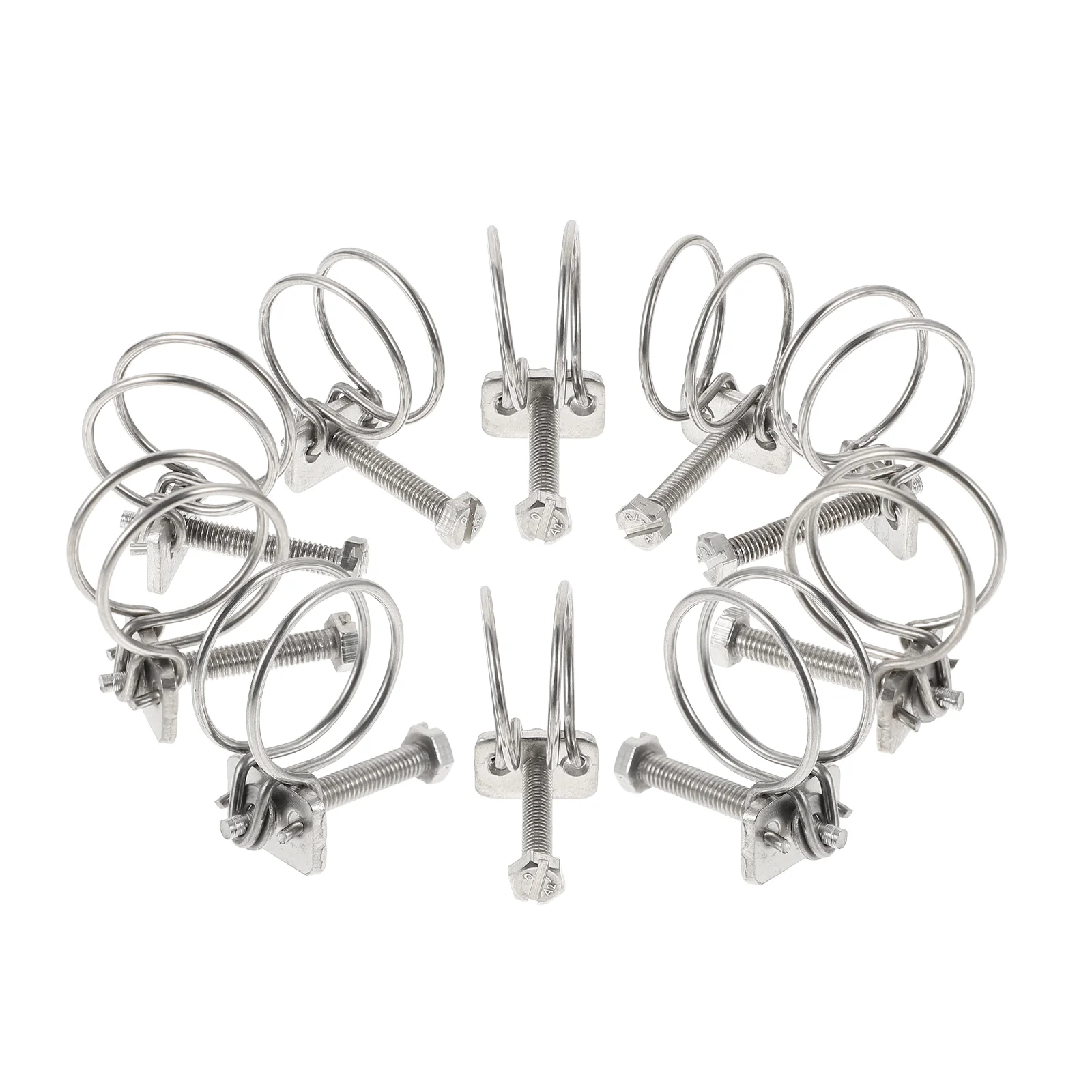 

Hose Clamp Wire Steel Pipe Clamps Clips Stainless Accessories Cable Joint Pond Double Duty Heavy Water Hoop Clip Automotive
