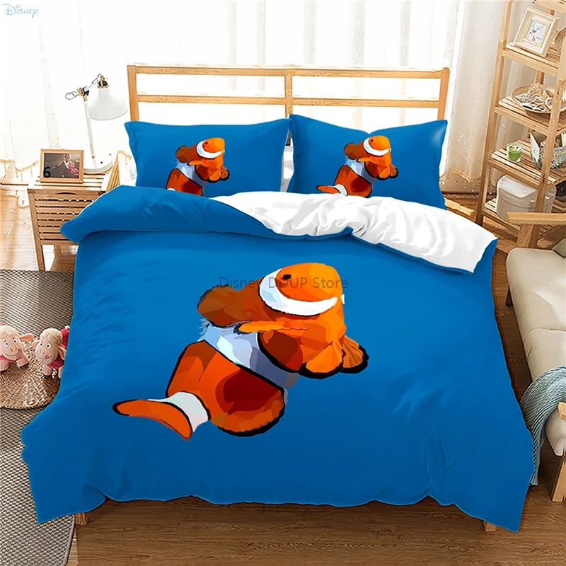 

Cartoon Finding Nemo 3d Bedding Set Duvet Cover Sets Pillowcase Twin Full Queen King Size for Boys Girls Kids Gift Bedroom Decor