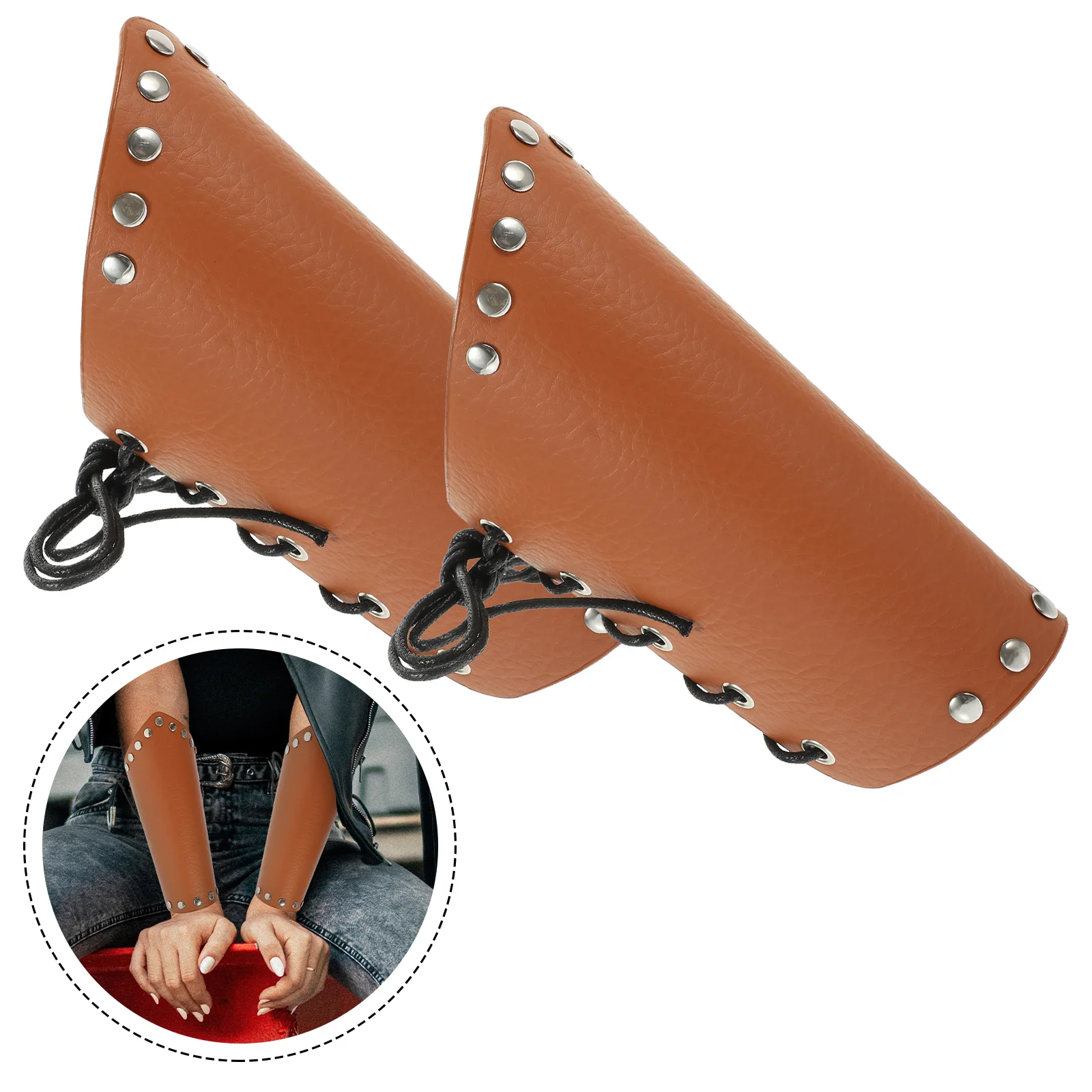 

Arm Guards Guard Cosplay Bands Costume Punk Accessories Costumeswoman Protectors Wrist Bracers