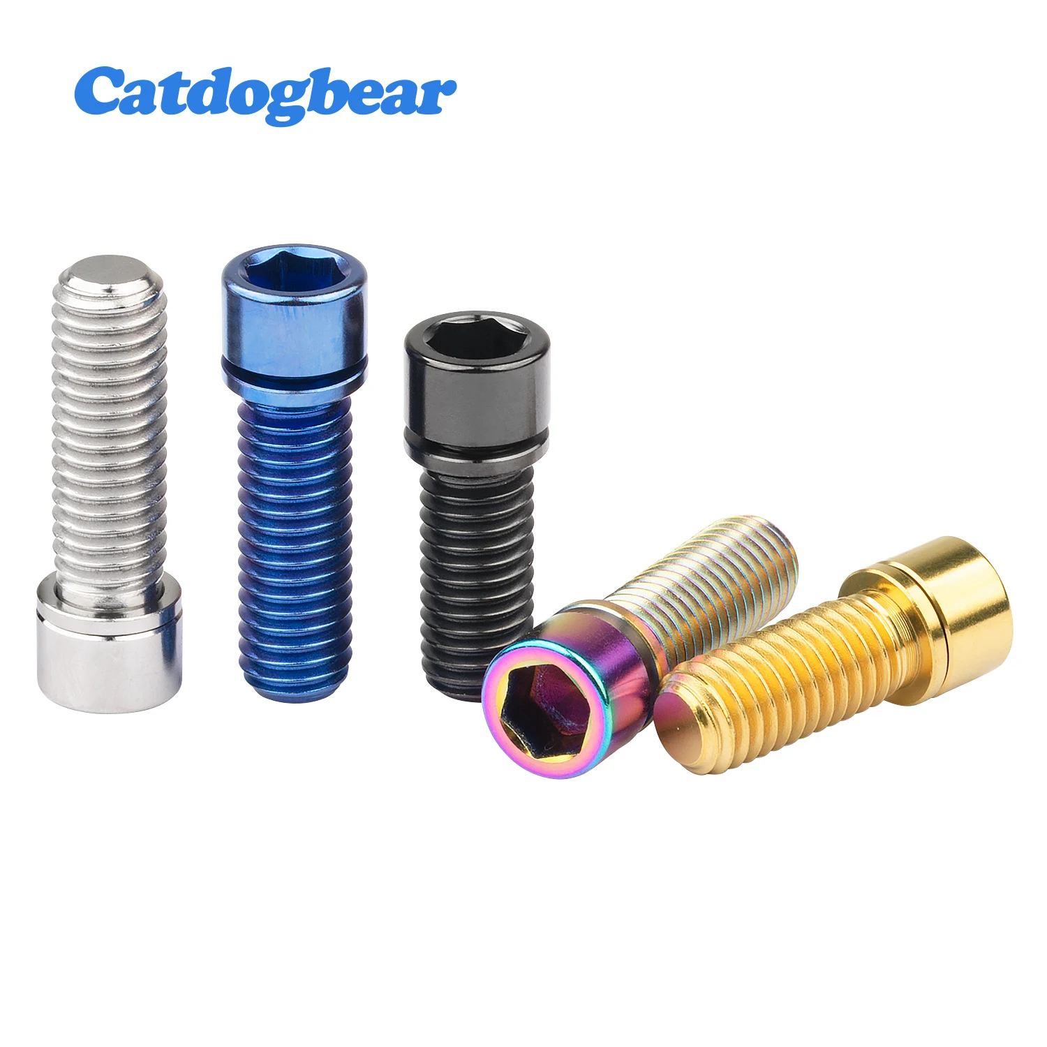 

Catdogbear 4PCS M7 / M8x20 25mm Titanium Bolt Hex Small Head with Washer Screw for Bike BMX Stem