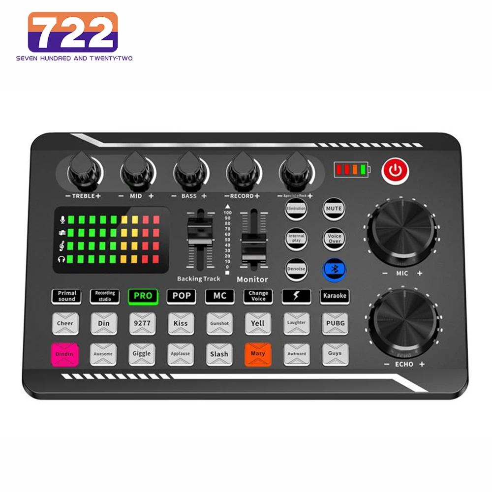 Звуковая карта микшера F998 звуковая микшерная консоль усилитель для живой музыки