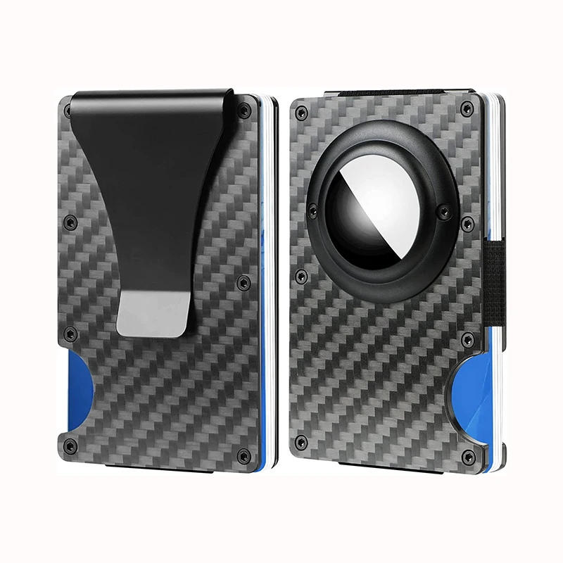 Aluminium Wallet For Apple Airtag Metal Credit ID Card Holder Men Slim Minimalist Business Cardholder Money Clip Cartera Hombre