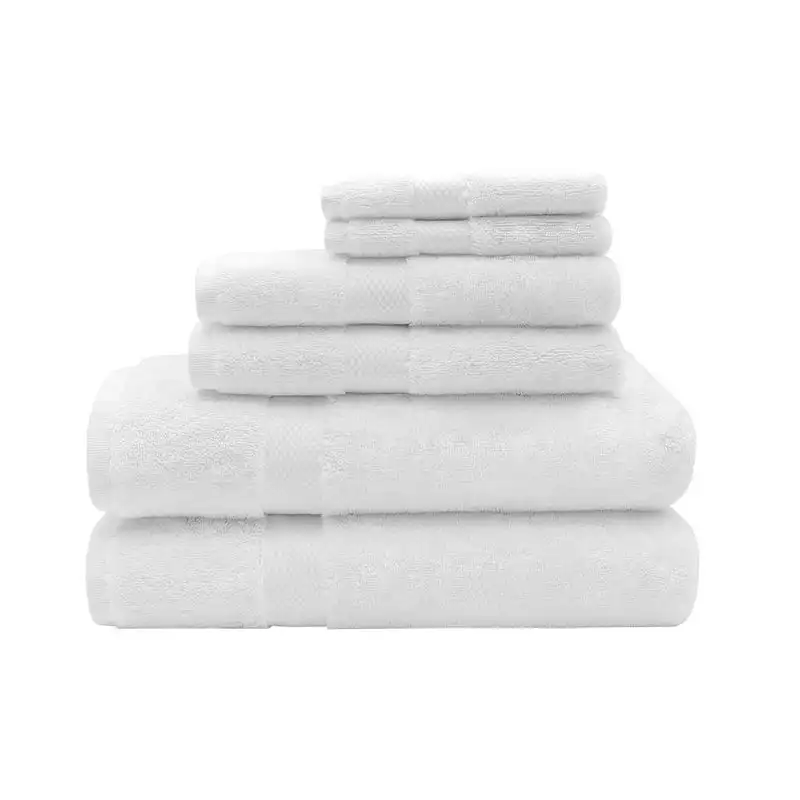 

Excel Traditional 6 Piece Egyptian Cotton Bath Towel Collection, White