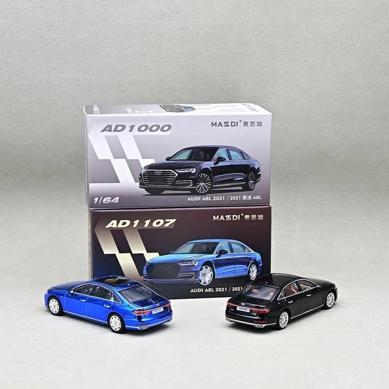 Модель из гальванического синего сплава MASDI 1/64 Audi A8L D5