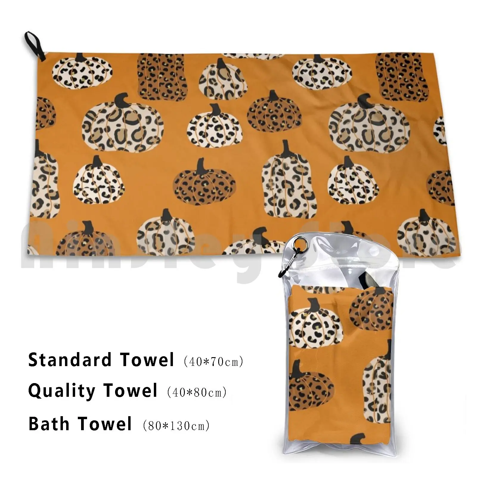 

Леопардовые тыквы-оранжево-белые тыквы для Хэллоуина пляжное полотенце быстросохнущее качественное полотенце леопардовые тыквы