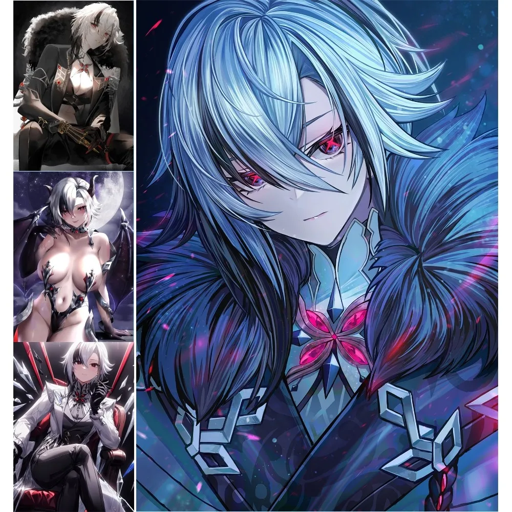 

Arlecchino Genshin Impact Accounts Game Poster Wall Art Home Decor Room Decor Digital Painting Living Room Restaurant Kitchen