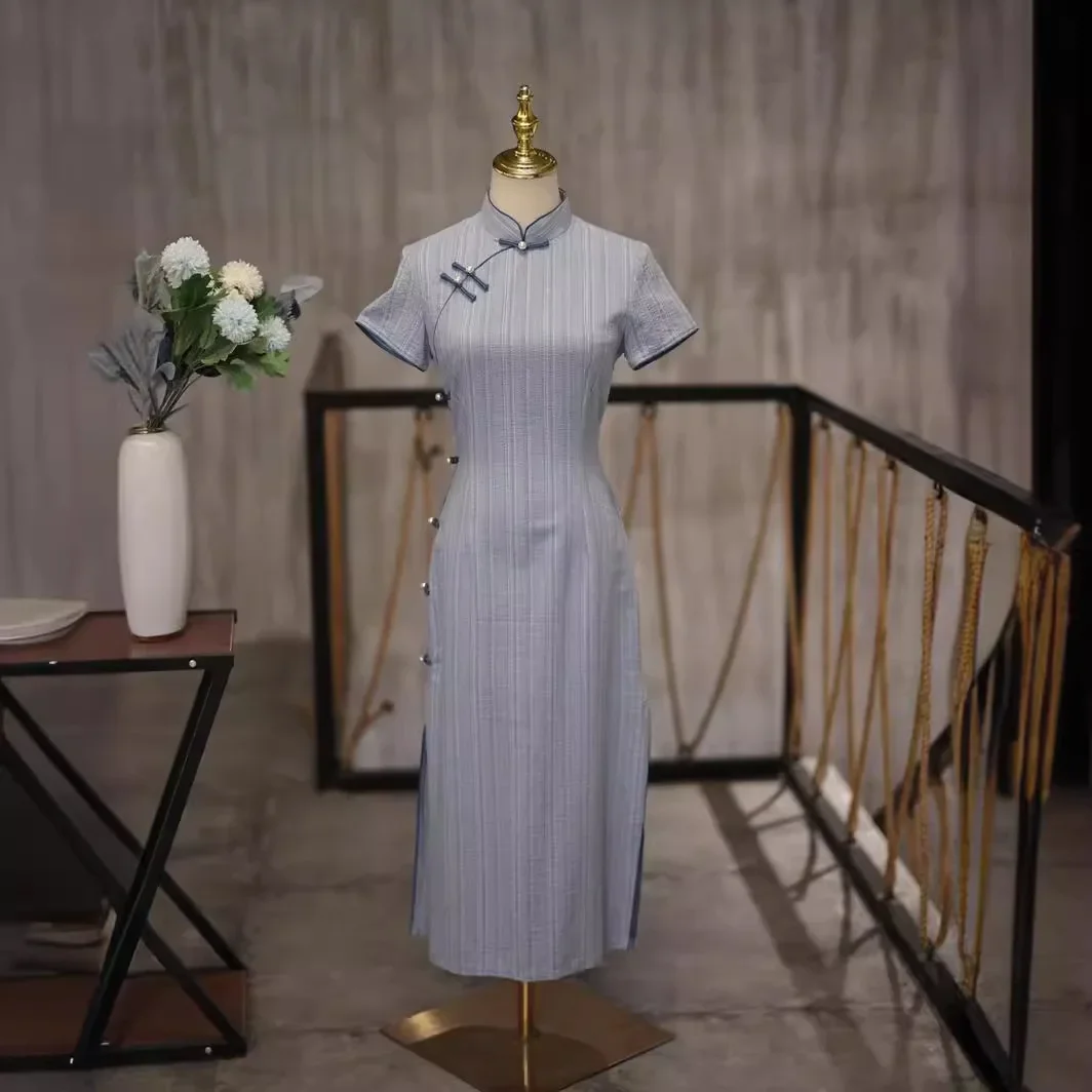 Новинка весна-лето 2024 китайское платье супер элегантное винтажное Повседневное